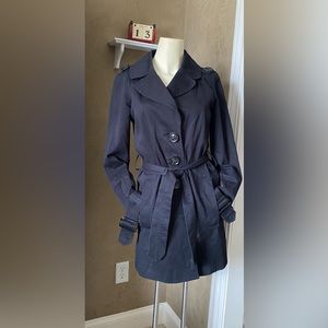 Zara Basic womens spring trench coat black, size S